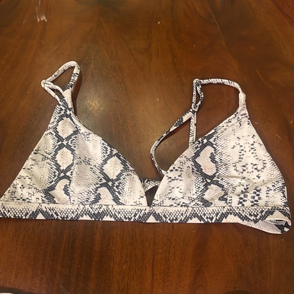 Snakeskin python, pattern Xl black white full coverage bikini - Picture 2 of 5